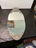 Vintage Godinger 1988 Silver Plated Oval Mirror Vanity Tray Footed 15x7.5"