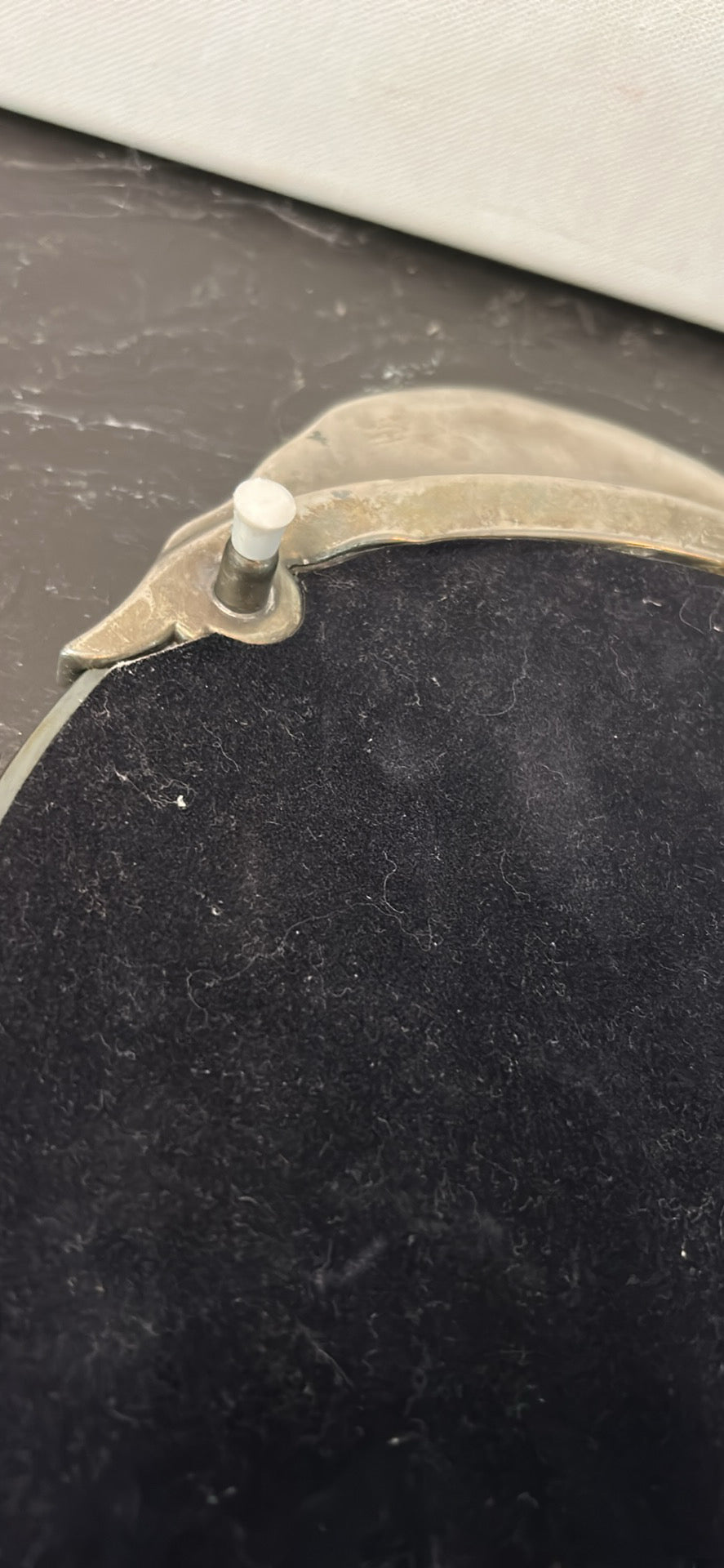 Vintage Godinger 1988 Silver Plated Oval Mirror Vanity Tray Footed 15x7.5"
